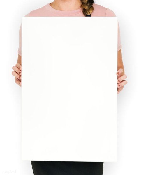 Мокап картина в руках