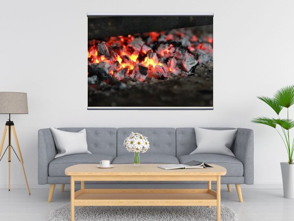 Картина углем на холсте