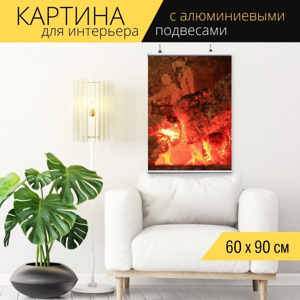 Рисунок углем на холсте