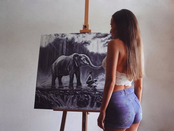 Картина отпечаток ягодиц