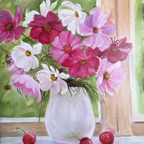 Картина по номерам космея