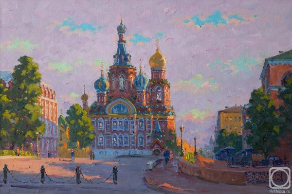 Алмазная живопись набор алмазной вышивки храм Спаса на крови (аж-1628) 40х50 см