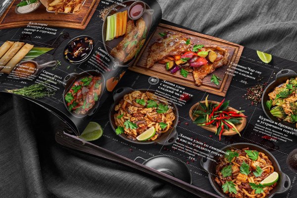 Макет меню для ресторана