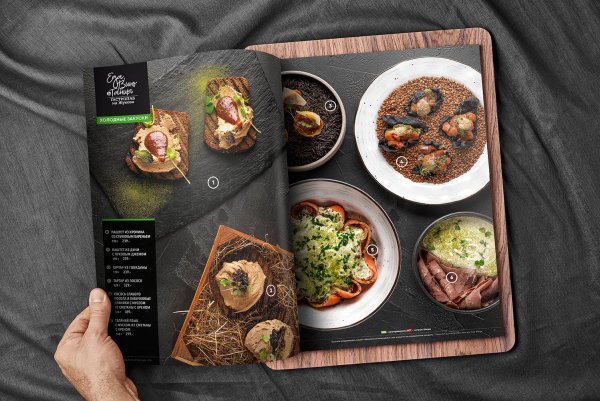 Креативный дизайн меню