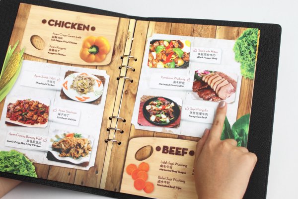 Макет меню для кафе