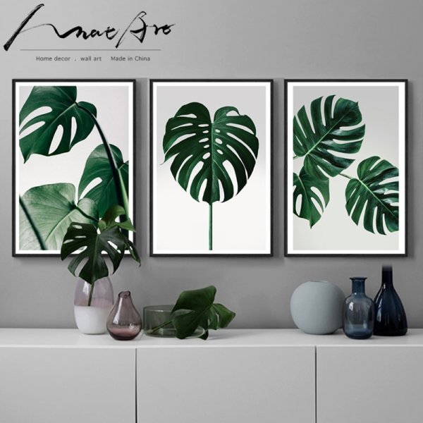 Тропические листья живопись