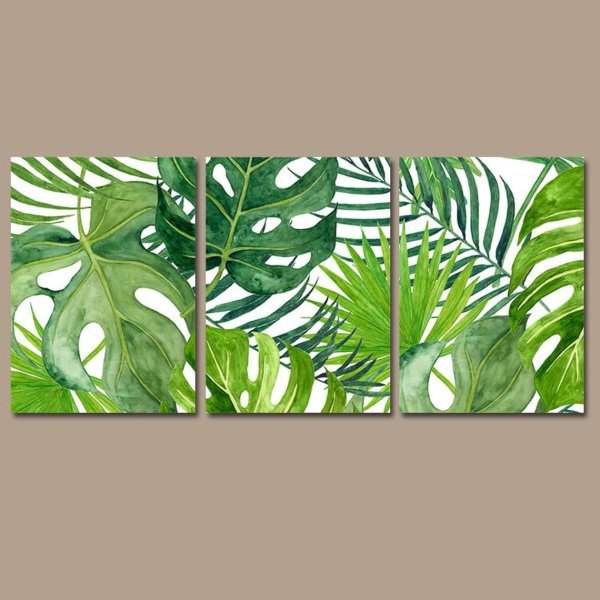 Тропические листья акрилом