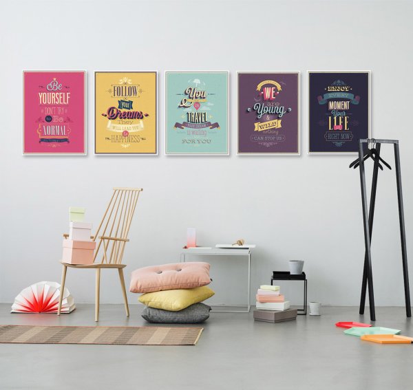 Мотивационные постеры для интерьера