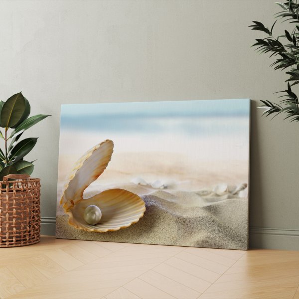 Морской пейзаж с ракушками