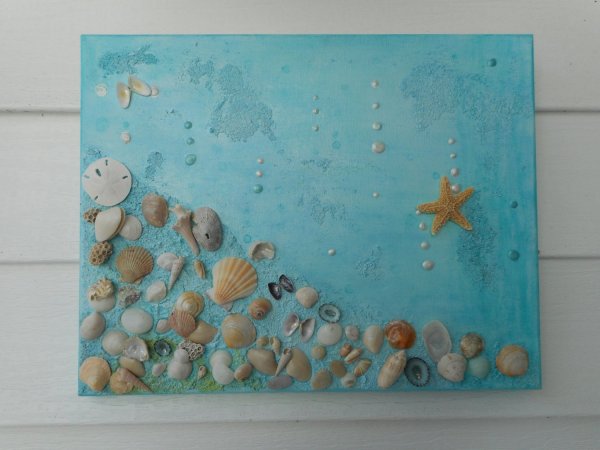 Ракушка гуашью