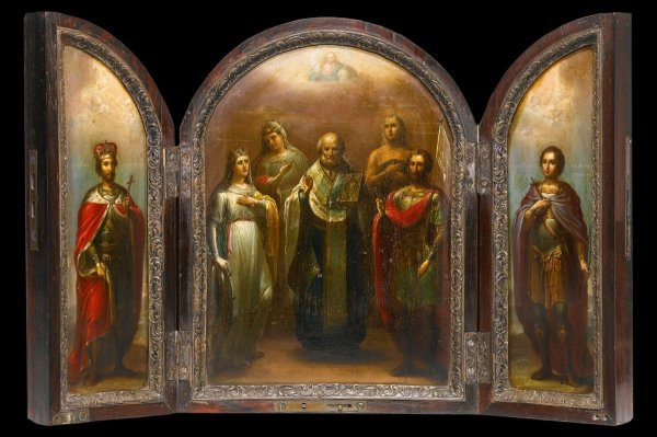 Мадонна со святым Джованнино кисти художника Доменико Гирландайо