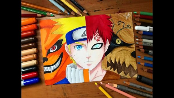 Наруто для рисования цветной