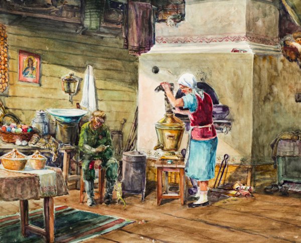 Уборка в живописи