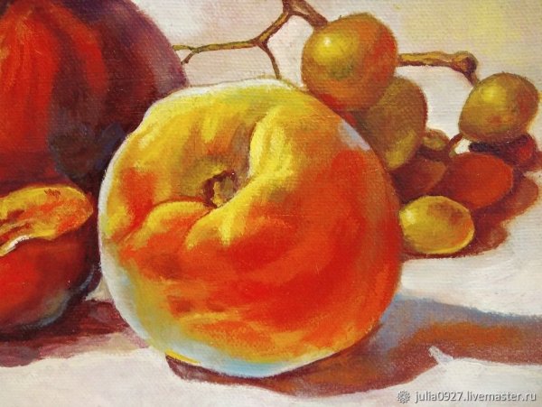 Персики живопись