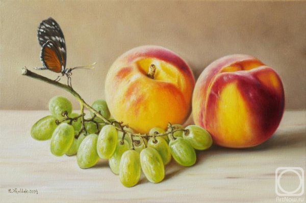 Натюрморт с фруктами акрилом