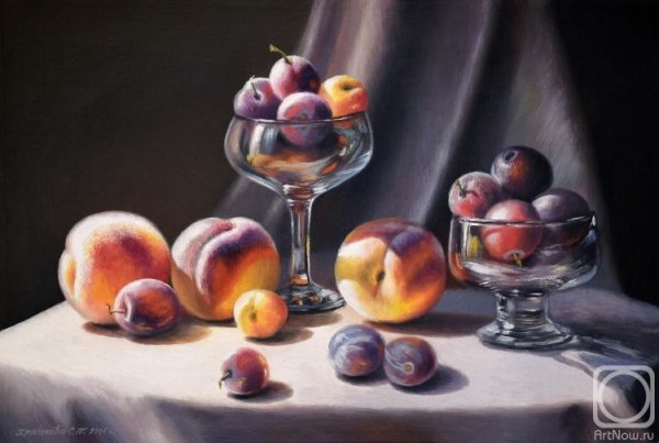 Э. Муратон. Натюрморт с персиками