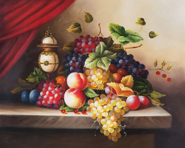 Натюрморт с фруктами маслом на холсте