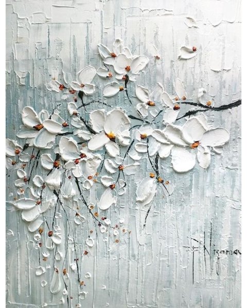 Объемная живопись мастихином Сакура