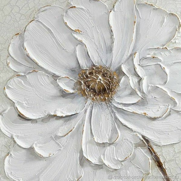 Цветы из текстурной пасты