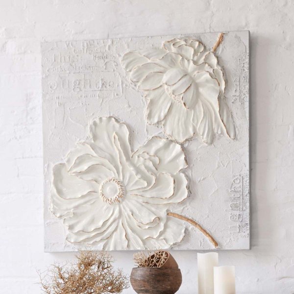 Цветы текстурной пастой