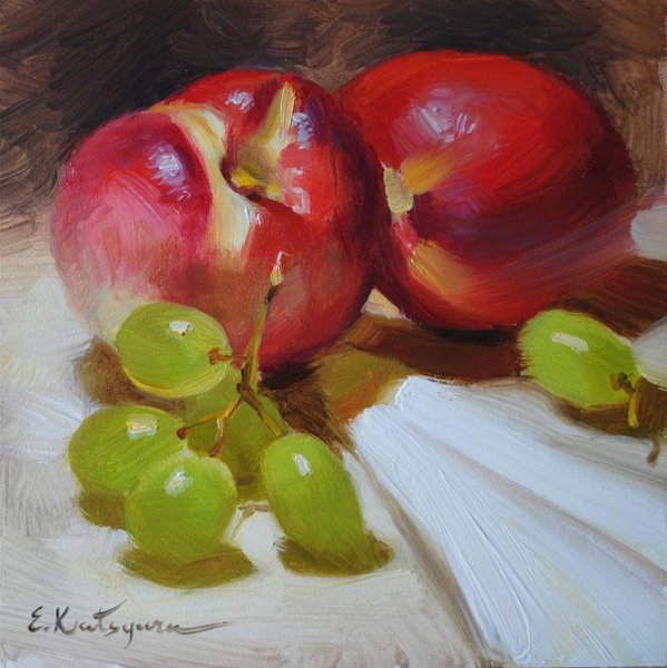 Художник Елена Кацура виноград