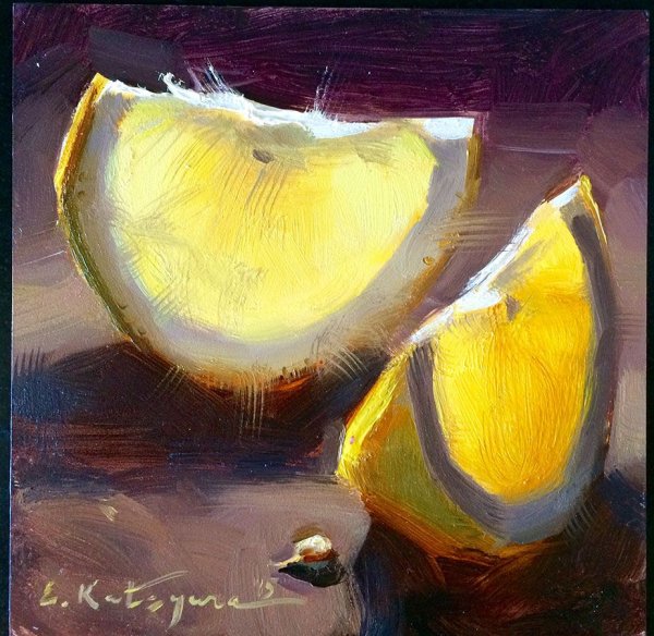 Елена Кацура живопись фрукты