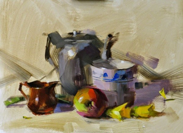 Натюрморт пастозная техника Академическая живопись