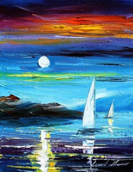 Афремов Леонид море парусник