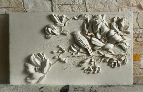 Леонид Ким барельеф цветы