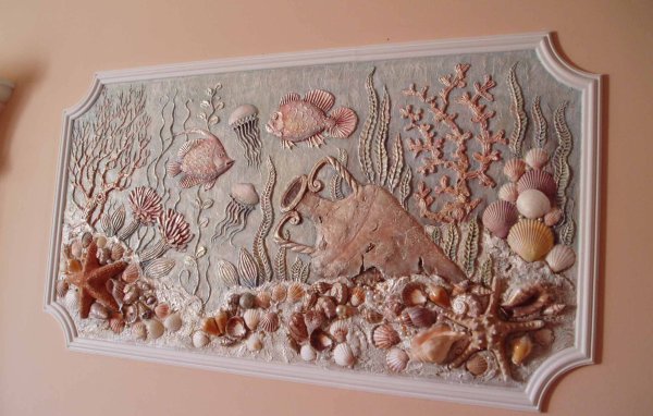 Картина техника барельеф поталь