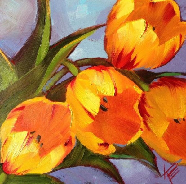 Криста Итон художник тюльпаны