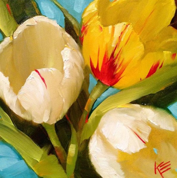 Криста Итон художник тюльпаны