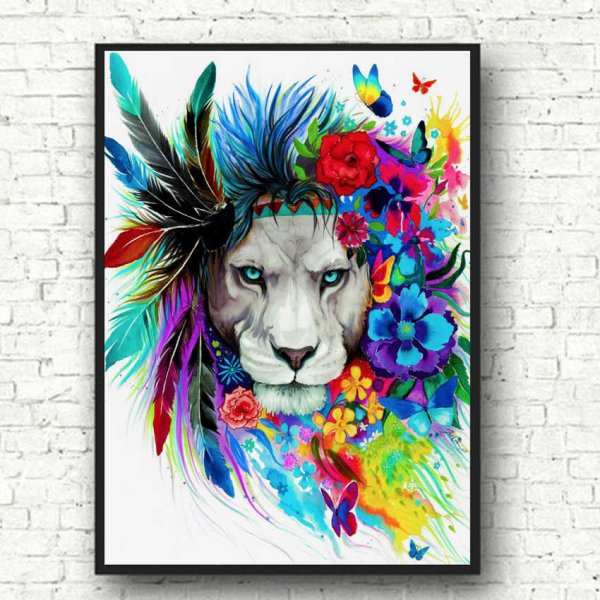 Картина Лев на стену