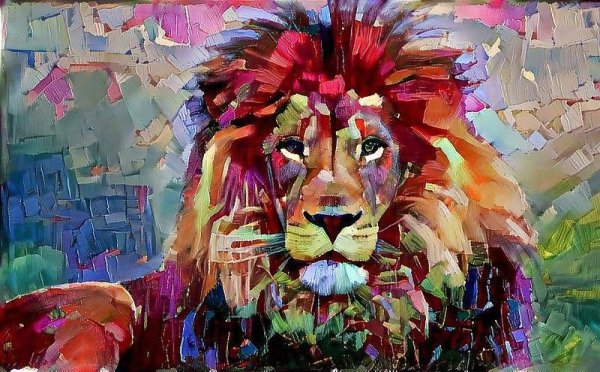 Лев картина акрилом Светлана Мисюра