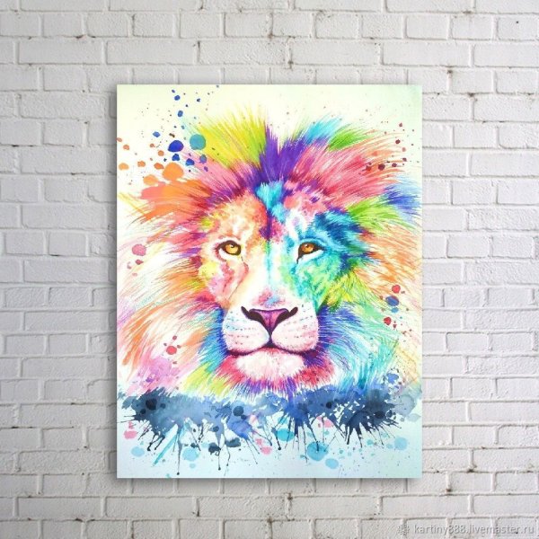 Лев поп арт