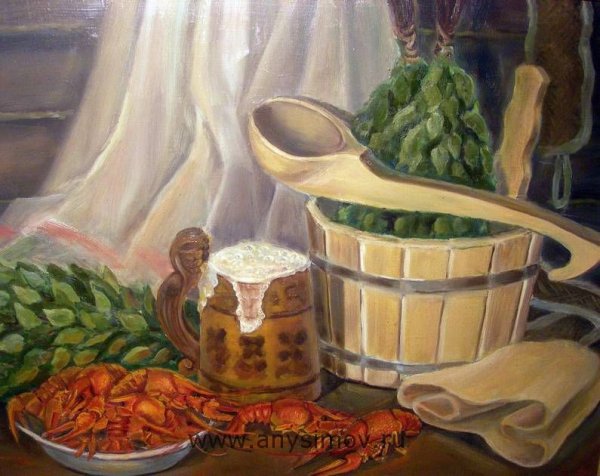 Виталий Тихов в русской бане