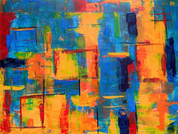 Абстрактная живопись пятнами