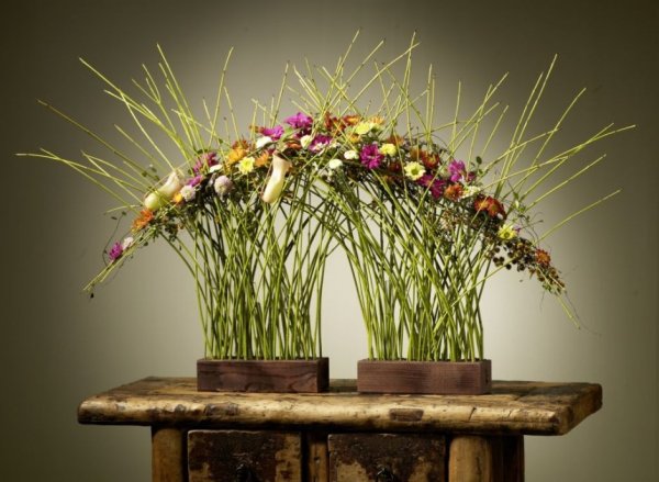 Композиции из сухоцветов для интерьера