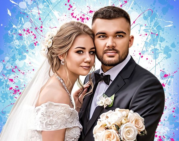 Свадебный портрет в стиле Дрим арт