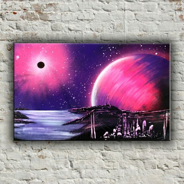 Рисование баллончиками на холсте