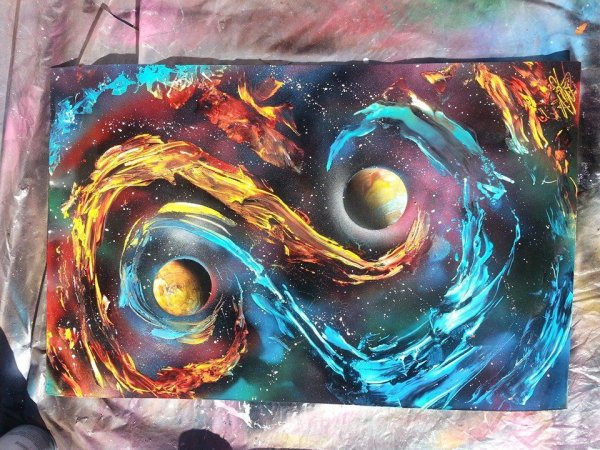 Картины баллончиком