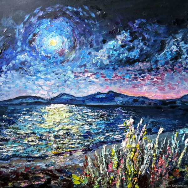 Ночное небо живопись