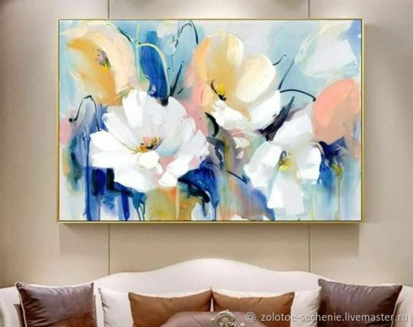 Современная интерьерная живопись цветы