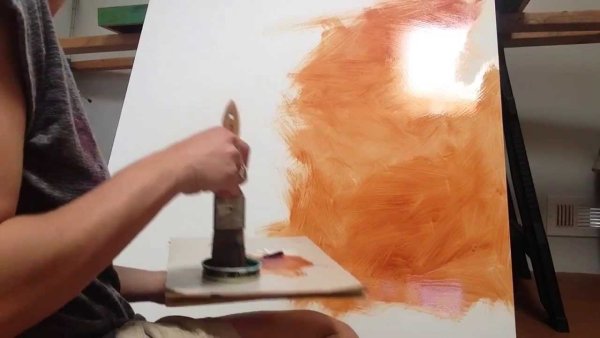 Тонирование холста маслом