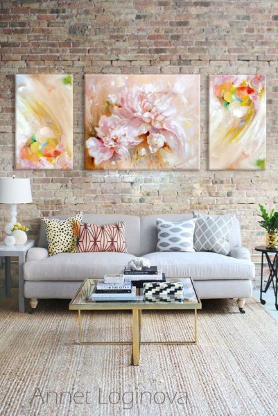 Холст цветы