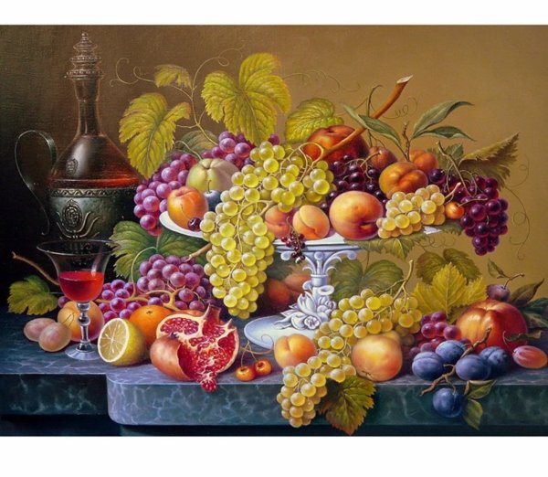 Алмазная мозаика Painting Diamond "натюрморт с фруктами", 40x50 см