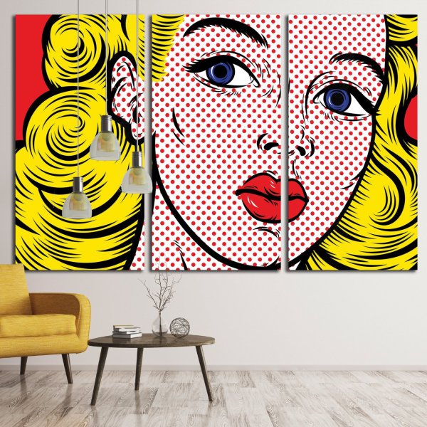 Портрет в стиле поп арт на холсте