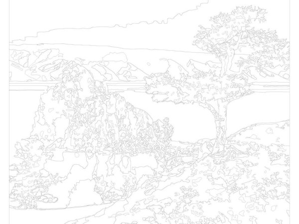 Раскраска по номерам пейзаж