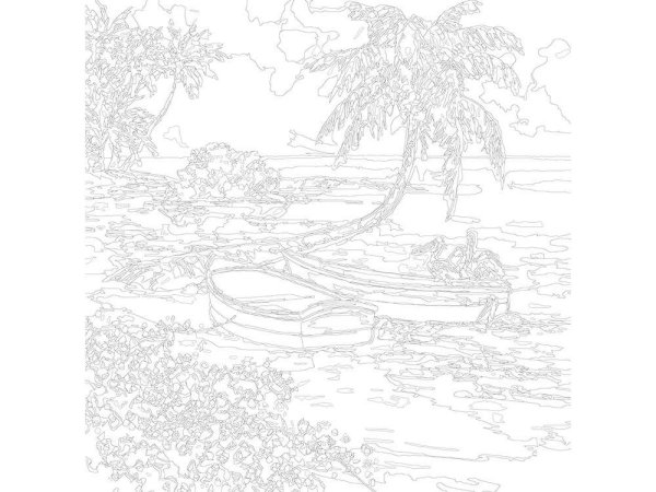 Раскраска по номерам пейзаж