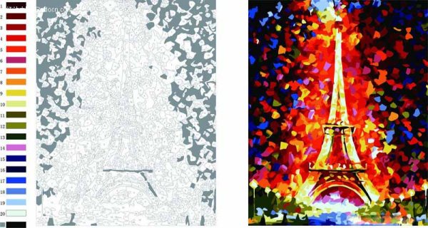 Раскраски по номерам для взрослых